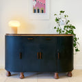 1920's Curved Black Sideboard