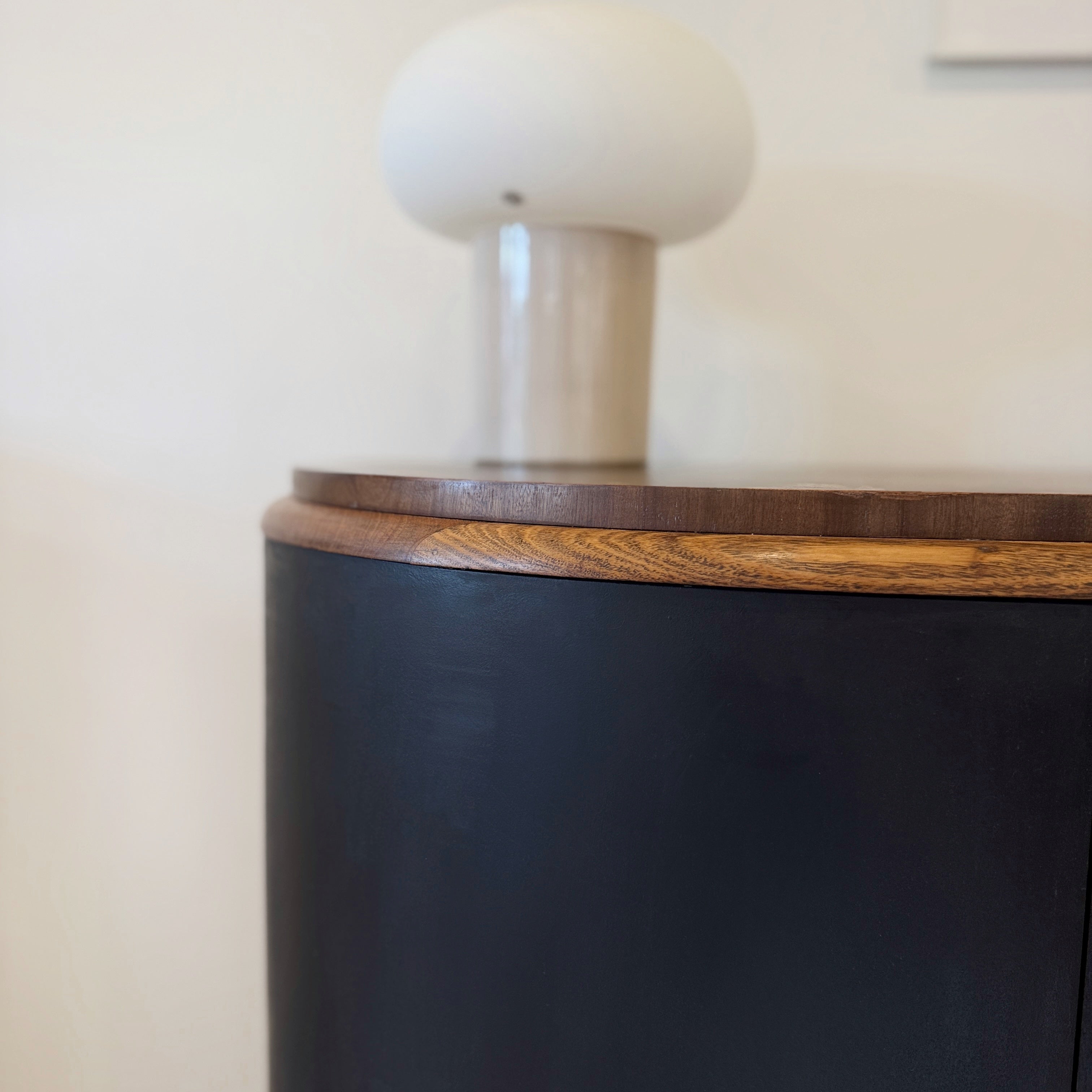 1920's Curved Black Sideboard